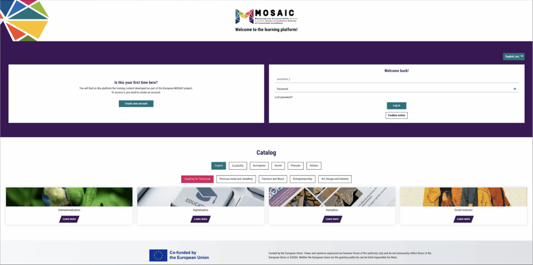 Plateforme Moodle MOSAIC