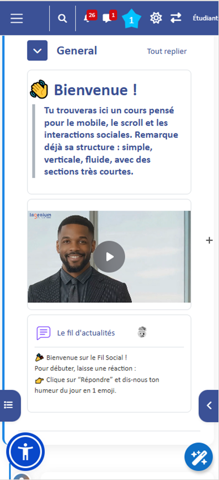 Capture écran Social Learning 1