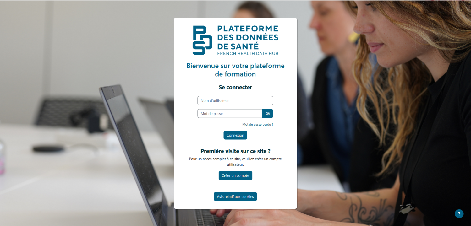 Page d'accueil Plateforme des données de santé